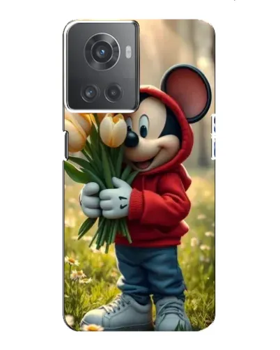 Чохол для OnePlus ACE (10R) з картинкою «Міккі з тюльпанами»