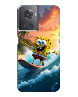 Чехол для OnePlus ACE (10R) с картинкой «Губка Боб серфингист»