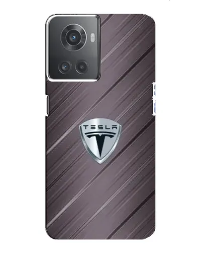 Чехол для OnePlus ACE (10R) с картинкой «Металлическая текстура Tesla»