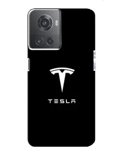 Чохол для OnePlus ACE (10R) з картинкою «Tesla White Logo»