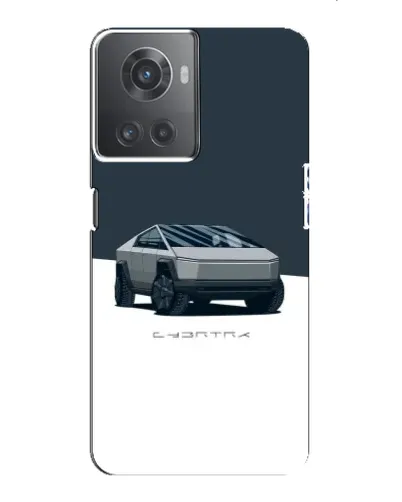 Чехол для OnePlus ACE (10R) с картинкой «Серебристый Cybertruck Tesla»