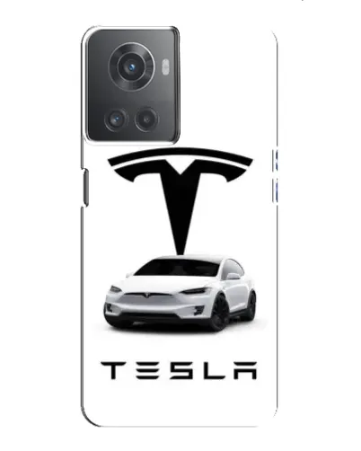 Чехол для OnePlus ACE (10R) с картинкой «Tesla White Style»