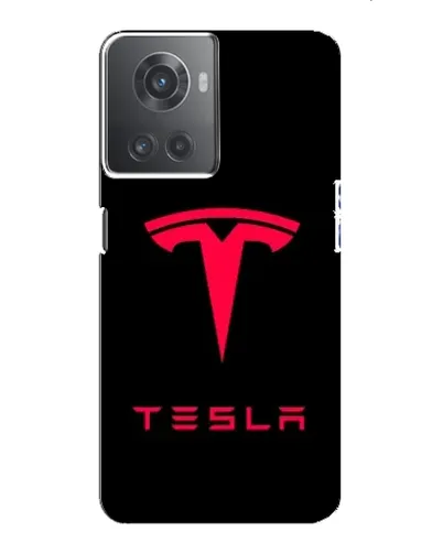 Чехол для OnePlus ACE (10R) с картинкой «Tesla Red Logo»