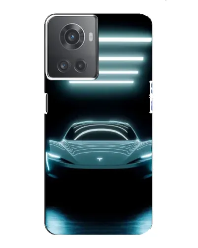 Чехол для OnePlus ACE (10R) с картинкой «Tesla в неоне»