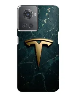 Чохол для OnePlus ACE (10R) з картинкою «Мармурова Tesla Gold»