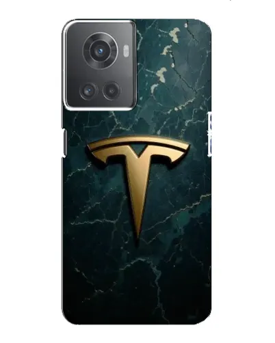 Чехол для OnePlus ACE (10R) с картинкой «Мраморная Tesla Gold»