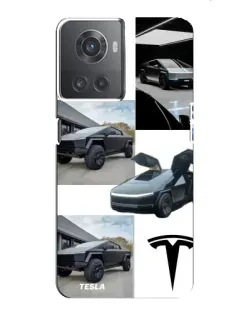 Чохол для OnePlus ACE (10R) з картинкою «Колаж Cybertruck Tesla»