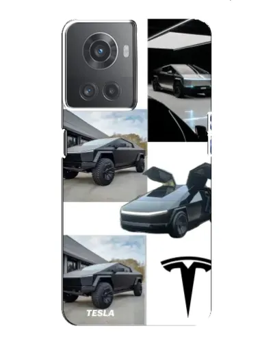Чехол для OnePlus ACE (10R) с картинкой «Коллаж Cybertruck Tesla»
