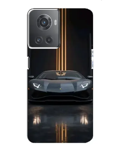 Чехол для OnePlus ACE (10R) с картинкой «Lamborghini золотые линии»