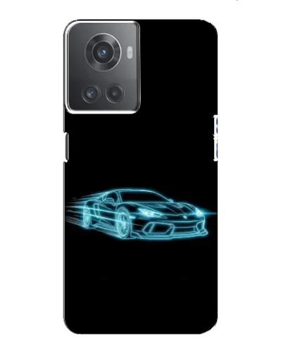 Чехол для OnePlus ACE (10R) с картинкой «Неоновый контур Lamborghini»