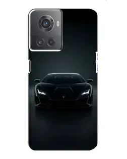 Чохол для OnePlus ACE (10R) з картинкою «Чорний Lamborghini Aventador»