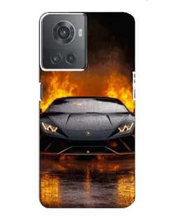 Чохол для OnePlus ACE (10R) з картинкою «Lamborghini у вогні»