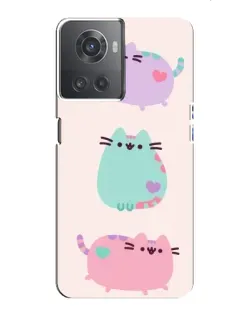 Чехол для OnePlus ACE (10R) с картинкой «Pusheen трио»
