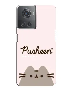 Чехол для OnePlus ACE (10R) с картинкой «Pusheen логотип»
