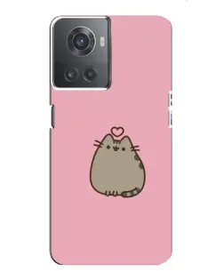 Чехол для OnePlus ACE (10R) с картинкой «Pusheen сердце»