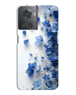 Чехол для OnePlus ACE (10R) с картинкой «Голубой цветочный каскад»