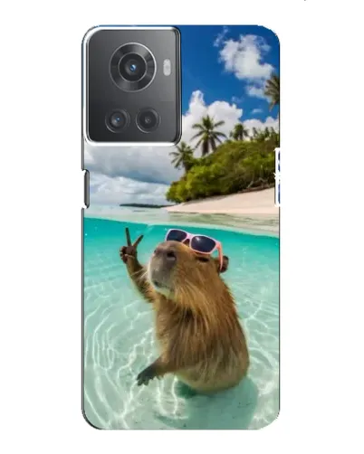 Чехол для OnePlus ACE (10R) с картинкой «Капибара на море»