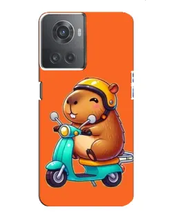 Чехол для OnePlus ACE (10R) с картинкой «Капибара на скутере»