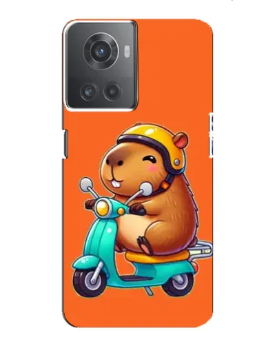Чехол для OnePlus ACE (10R) с картинкой «Капибара на скутере»