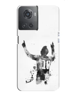 Чехол для OnePlus ACE (10R) с картинкой «Черно-белый силуэт Месси» Чехол для OnePlus ACE (10R) с картинкой «Черно-белый силуэт Месси»