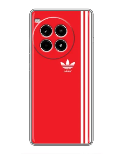 Чехол для OnePlus Ace 3 Pro с картинкой «Красный минимализм Adidas»