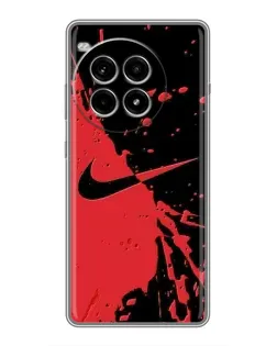 Чохол для OnePlus Ace 3 Pro з картинкою «Червоні бризки Nike»