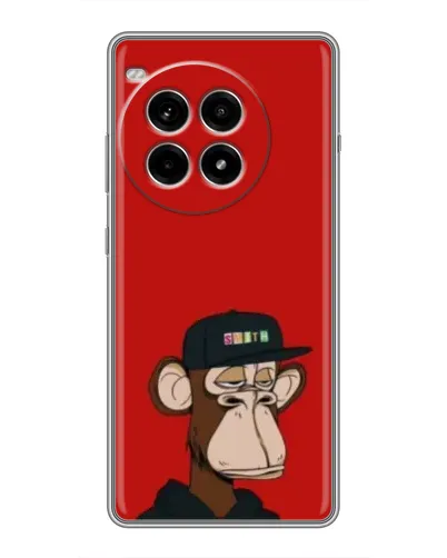 Чохол для OnePlus Ace 3 Pro з картинкою «Bored Ape — червоний фон»