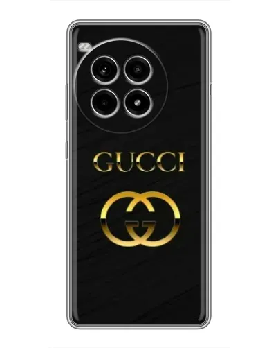 Чехол для OnePlus Ace 3 Pro с картинкой «Золотой логотип Gucci»