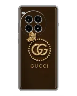 Чехол для OnePlus Ace 3 Pro с картинкой «Gucci — золотая бабочка»