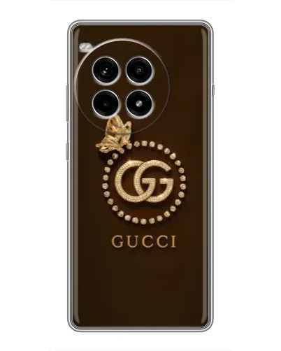 Чехол для OnePlus Ace 3 Pro с картинкой «Gucci — золотая бабочка»