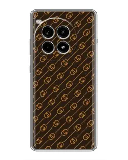 Чехол для OnePlus Ace 3 Pro с картинкой «Gucci — золотые диагонали»