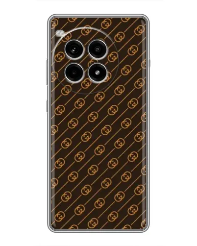 Чехол для OnePlus Ace 3 Pro с картинкой «Gucci — золотые диагонали»