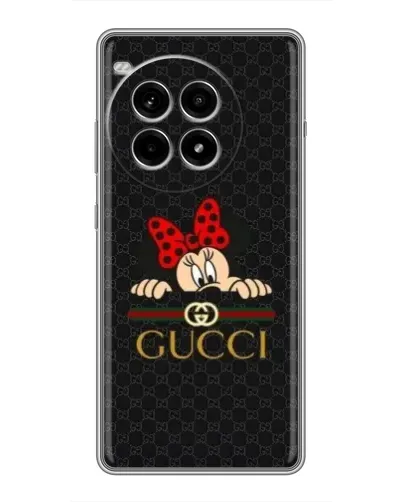 Чехол для OnePlus Ace 3 Pro с картинкой «Минни Маус Gucci — черный»