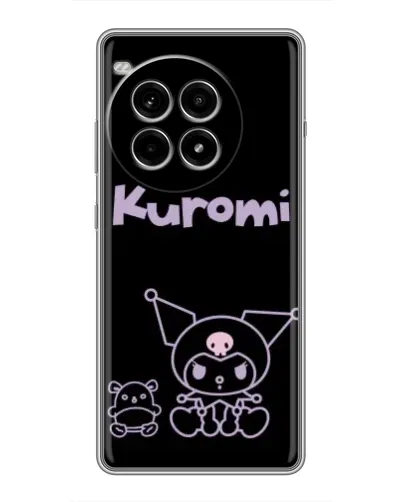 Чехол для OnePlus Ace 3 Pro с картинкой «Kuromi — черный минимализм»