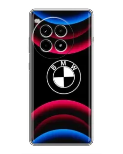Чохол для OnePlus Ace 3 Pro з картинкою «Логотип BMW та неонові дуги»