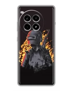 Чехол для OnePlus Ace 3 Pro с картинкой «PUBG — огненный силуэт»
