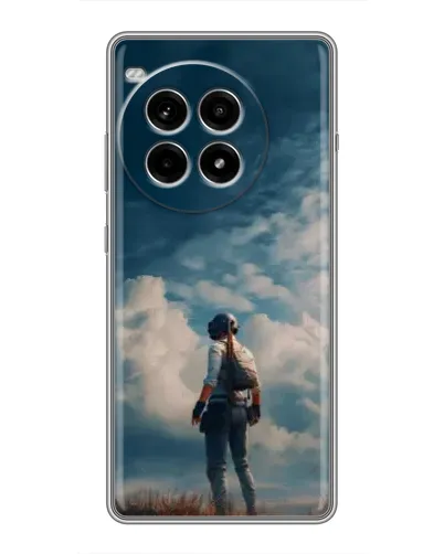 Чехол для OnePlus Ace 3 Pro с картинкой «Герой PUBG на скале»