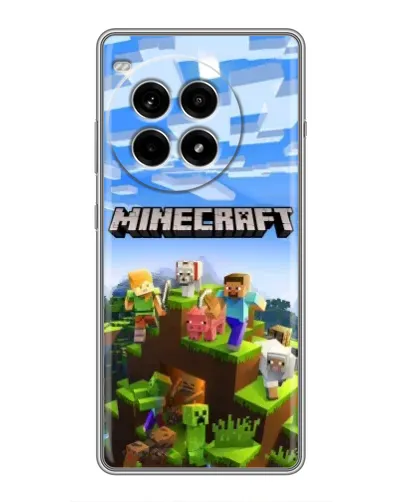 Чехол для OnePlus Ace 3 Pro с картинкой «Minecraft классический мир»