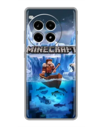 Чехол для OnePlus Ace 3 Pro с картинкой «Minecraft ледяной мир»