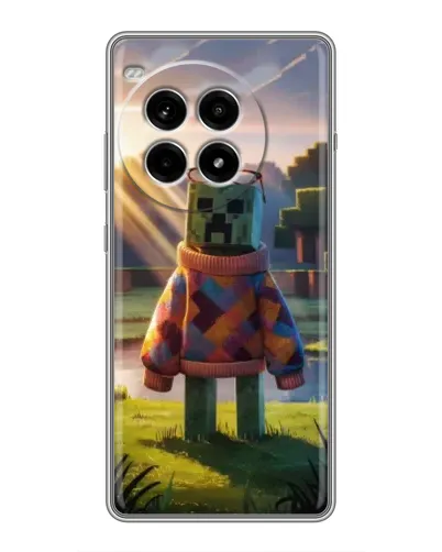 Чехол для OnePlus Ace 3 Pro с картинкой «Крипер в свитере»