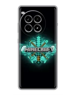Чохол для OnePlus Ace 3 Pro з картинкою «Minecraft Diamond лого» Чохол для OnePlus Ace 3 Pro з картинкою «Minecraft Diamond лого»