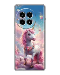 Чехол для OnePlus Ace 3 Pro с картинкой «Единорог среди облаков»