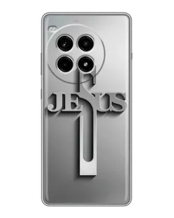 Чехол для OnePlus Ace 3 Pro с картинкой «Металлический крест Jesus»
