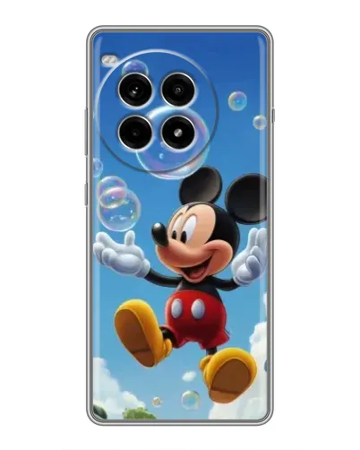 Чехол для OnePlus Ace 3 Pro с картинкой «Mickey и мыльные пузыри»