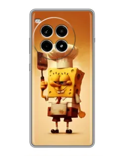 Чехол для OnePlus Ace 3 Pro с картинкой «Губка Боб повар»