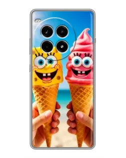 Чехол для OnePlus Ace 3 Pro с картинкой «Спанч Боб мороженое»