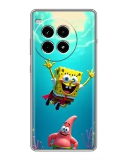 Чехол для OnePlus Ace 3 Pro с картинкой «Спанч Боб под водой»