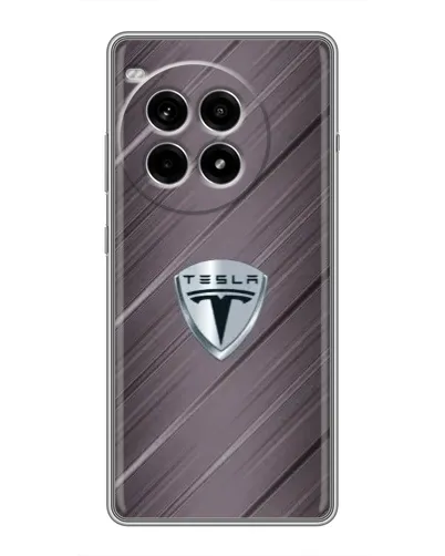 Чехол для OnePlus Ace 3 Pro с картинкой «Металлическая текстура Tesla»