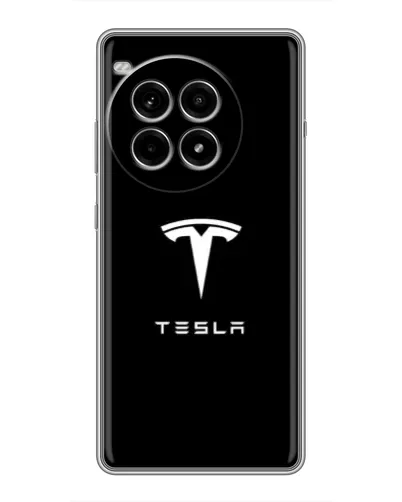 Чехол для OnePlus Ace 3 Pro с картинкой «Tesla White Logo»