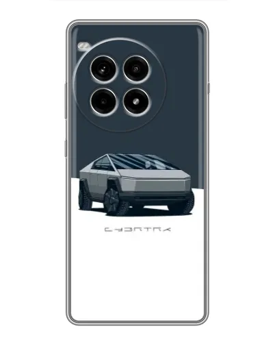 Чехол для OnePlus Ace 3 Pro с картинкой «Серебристый Cybertruck Tesla»